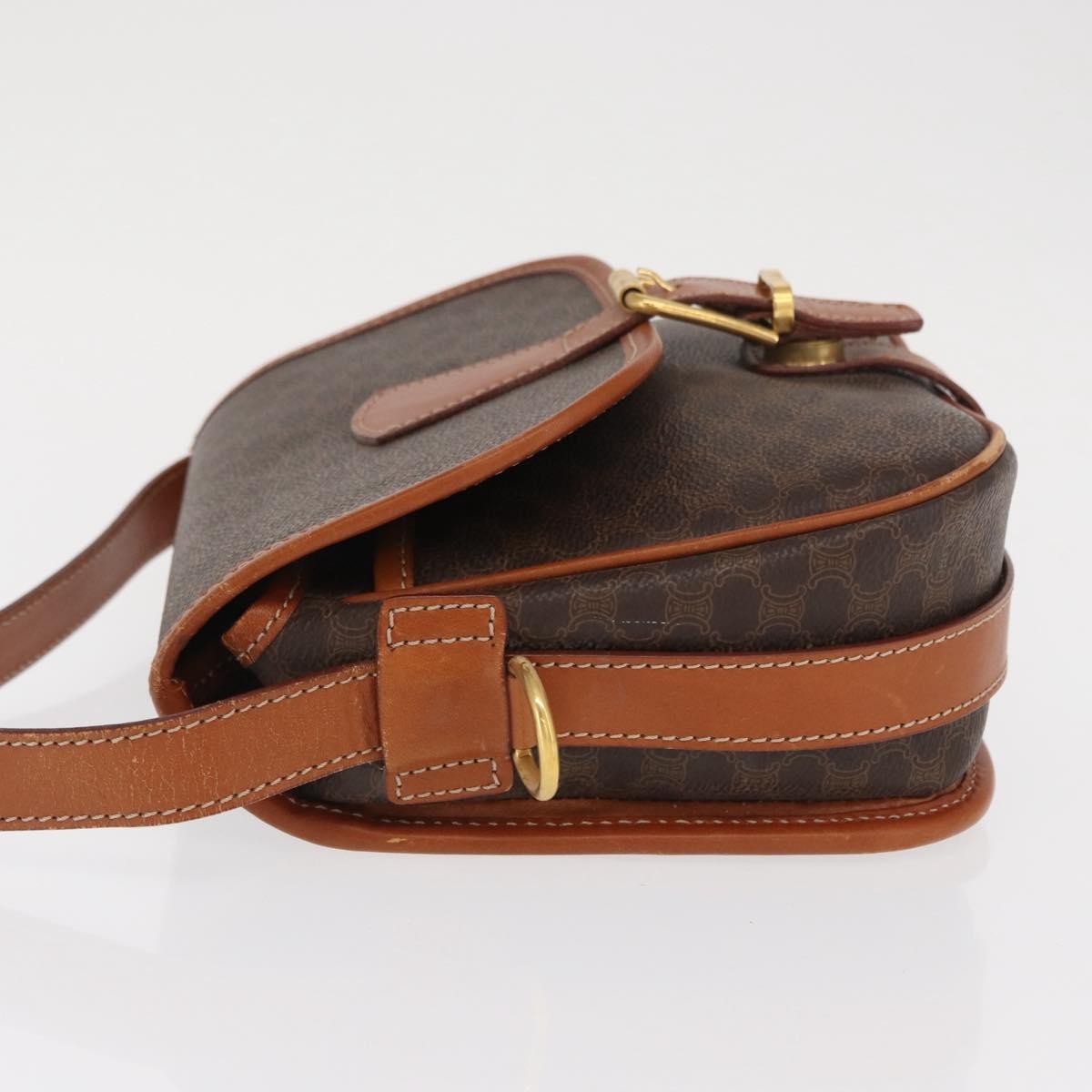 Celine Macadam Shoulder Canvas Brown Canvas Crossbody Bag Bag (Pre-Owned)