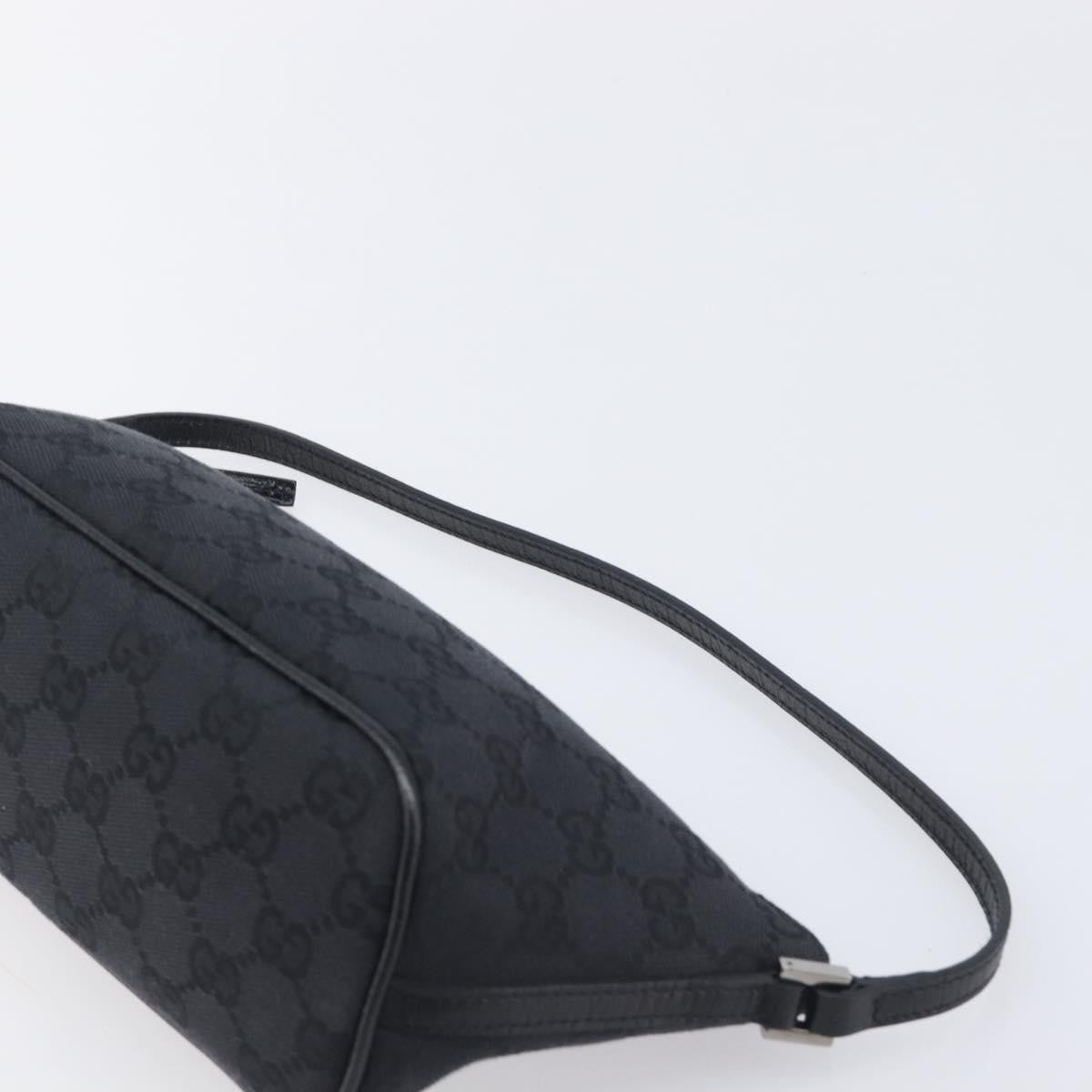 Gucci Boat Pochette Gg Canvas And Leather Black Canvas Clutche & Pouche Bag (Pre-Owned)