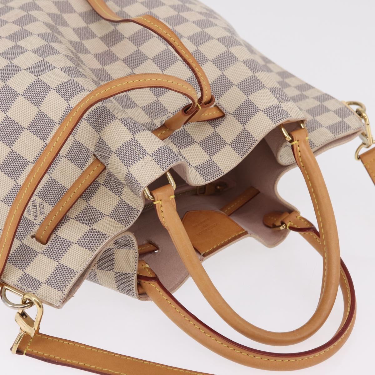 Louis Vuitton Girolata Damier White Canvas Handbag (Pre-Owned)