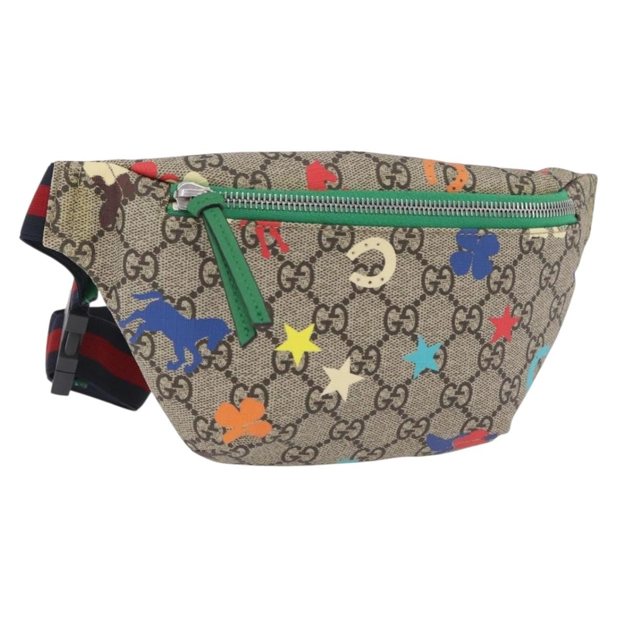 Gucci Children's Belt Bag Printed Gg Coated Canvas Beige Canvas Clutche & Pouche Bag (Pre-Owned)