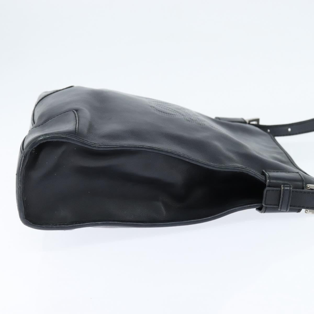 Loewe Anagram Leather Black Leather Shoulder Bag Bag (Pre-Owned)