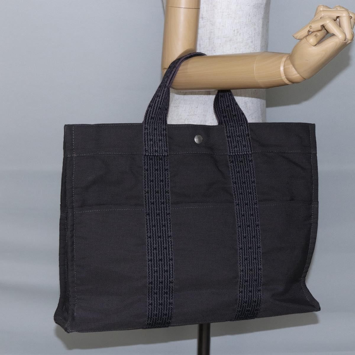 Hermes Fourre Tout Tote Canvas Gray Canvas Bag (Pre-Owned)
