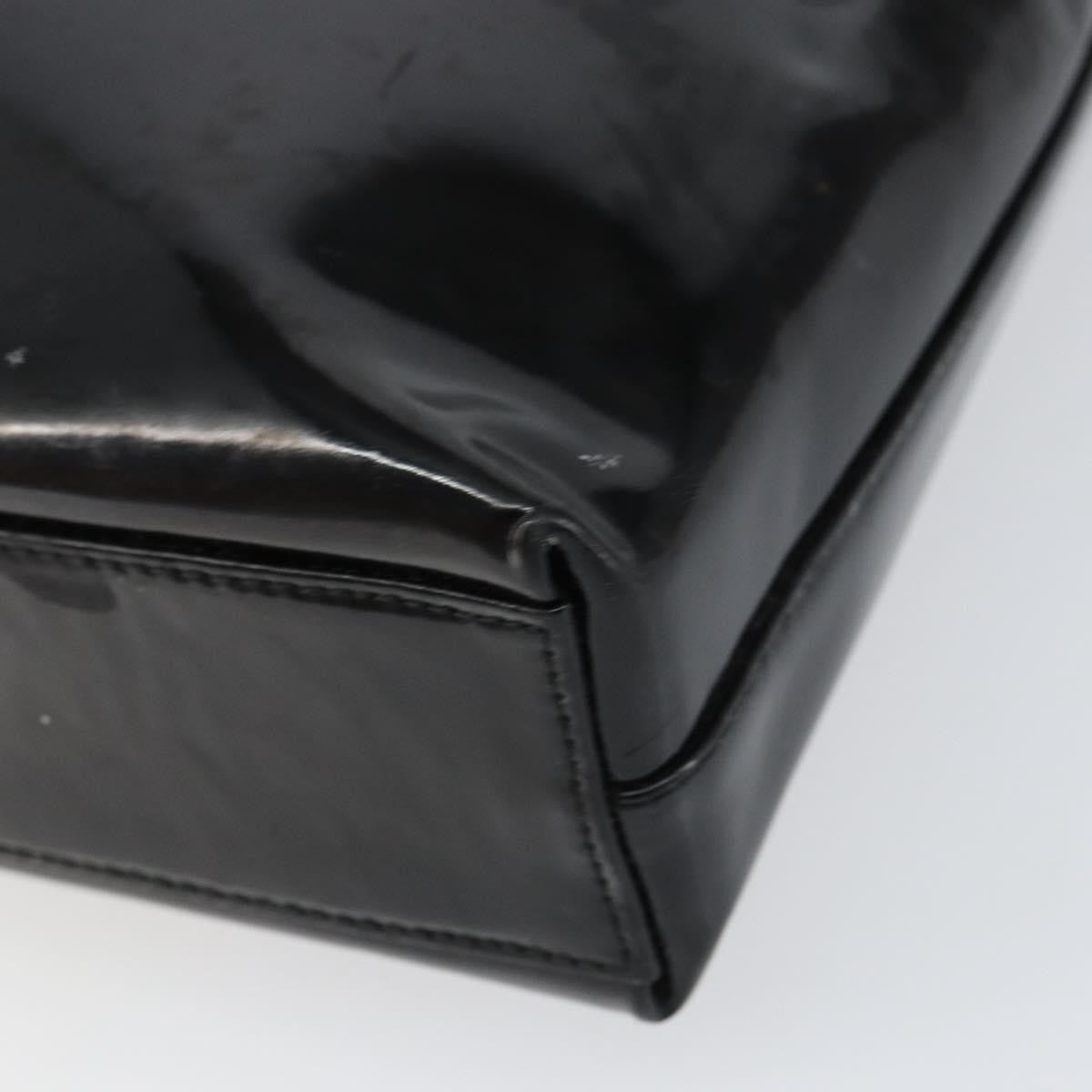 Salvatore Ferragamo Vala Patent Leather Black Patent_Leather Shoulder Bag Bag (Pre-Owned)