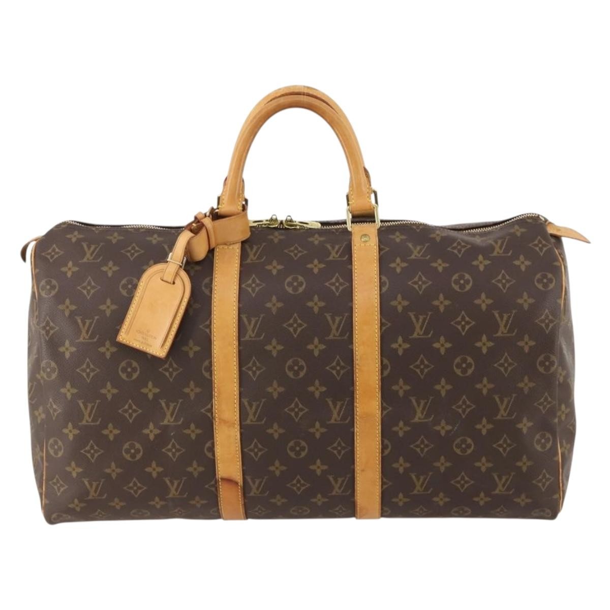 Louis Vuitton Keepall Monogram Canvas Brown Canvas Travel Bag Bag (Pre-Owned)