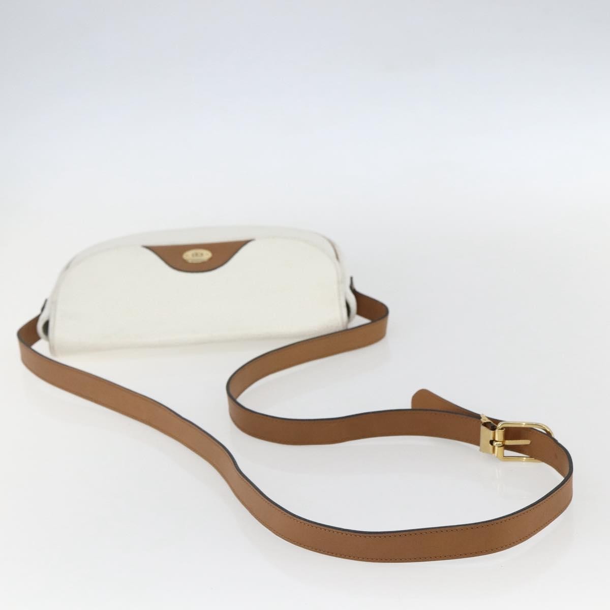 Christian Dior Vintage Leather White Leather Shoulder Bag Bag (Pre-Owned)