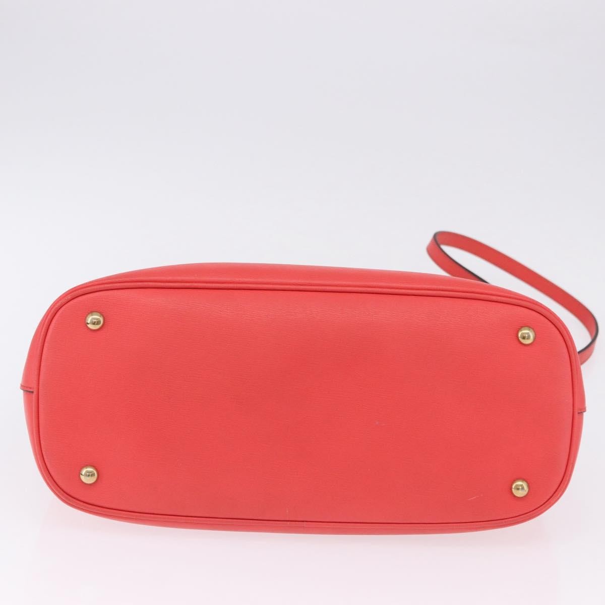 Gucci Bright Bit Convertible Leather Red Leather Tote Bag Bag (Pre-Owned)