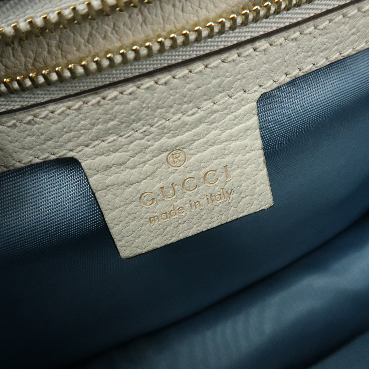 Gucci Sylvie Printed Leather Beige Leather Shoulder Bag Bag (Pre-Owned)