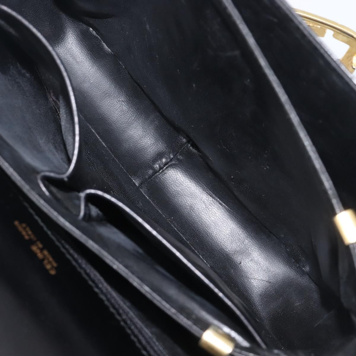 Celine Horse Carriage Leather Black Leather Shoulder Bag Bag (Pre-Owned)