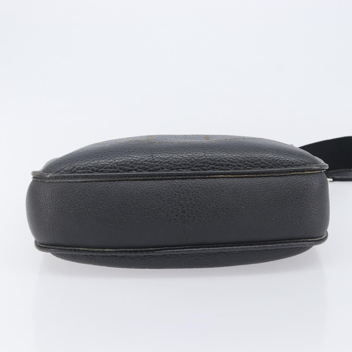 Hermes Evelyne Bag Gen I Clemence Black Leather Handbag (Pre-Owned)