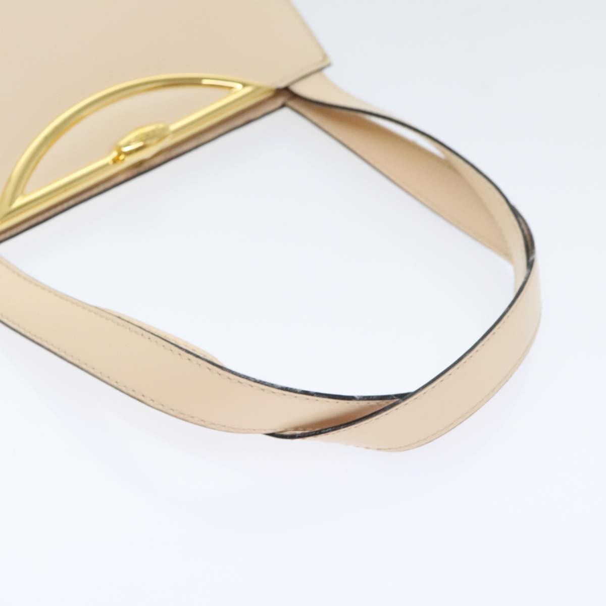 Celine Vintage Leather Ecru Leather Handbag (Pre-Owned)