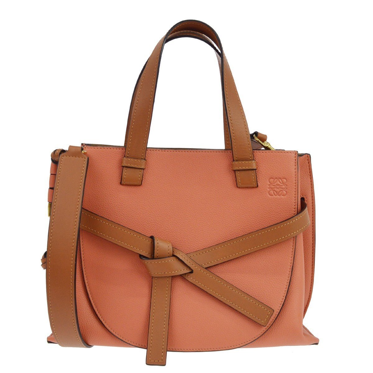 Loewe Gate Leather Pink Leather Tote Bag Bag (Pre-Owned)