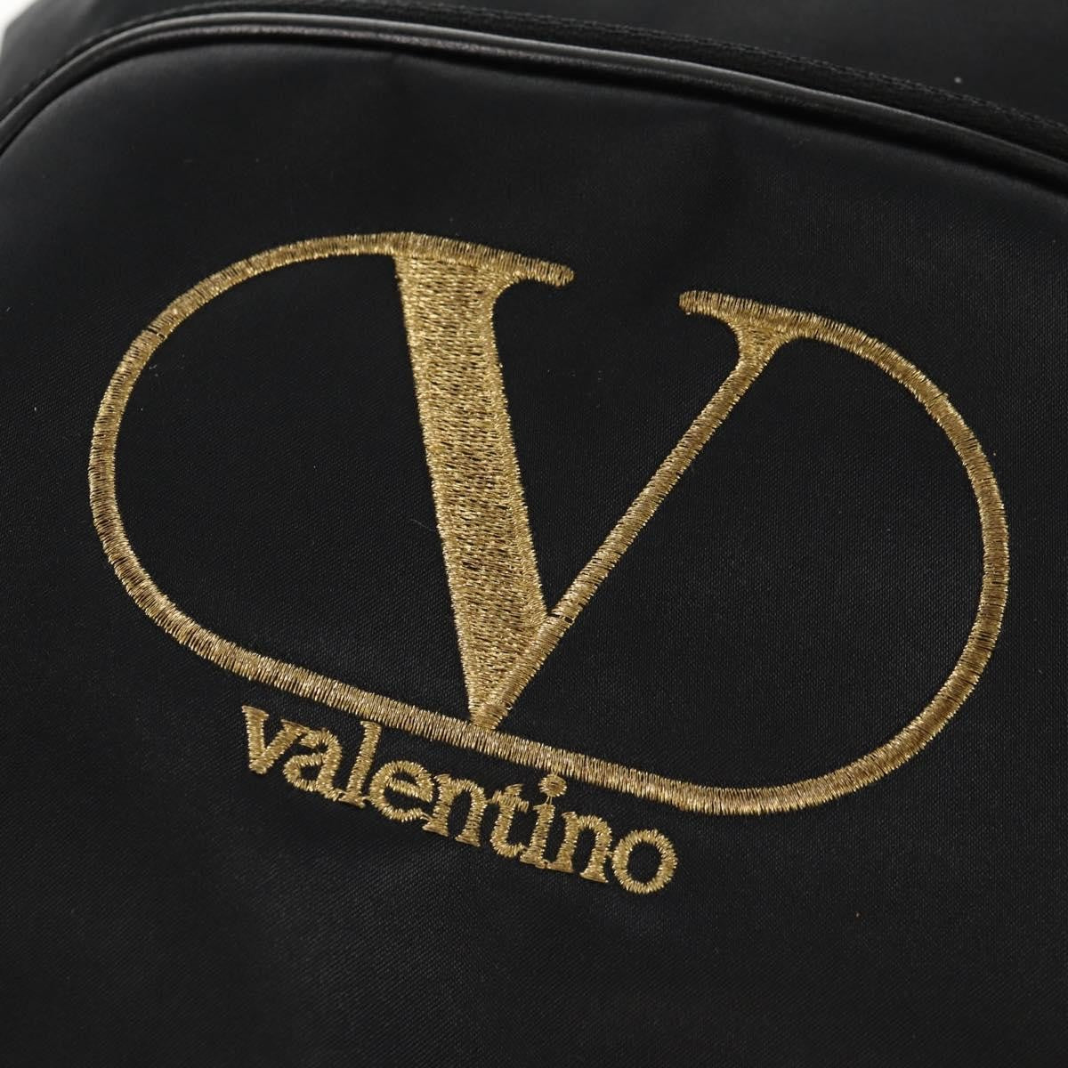 Valentino Garavani Backpack Nylon Black Nylon Backpack Bag (Pre-Owned)