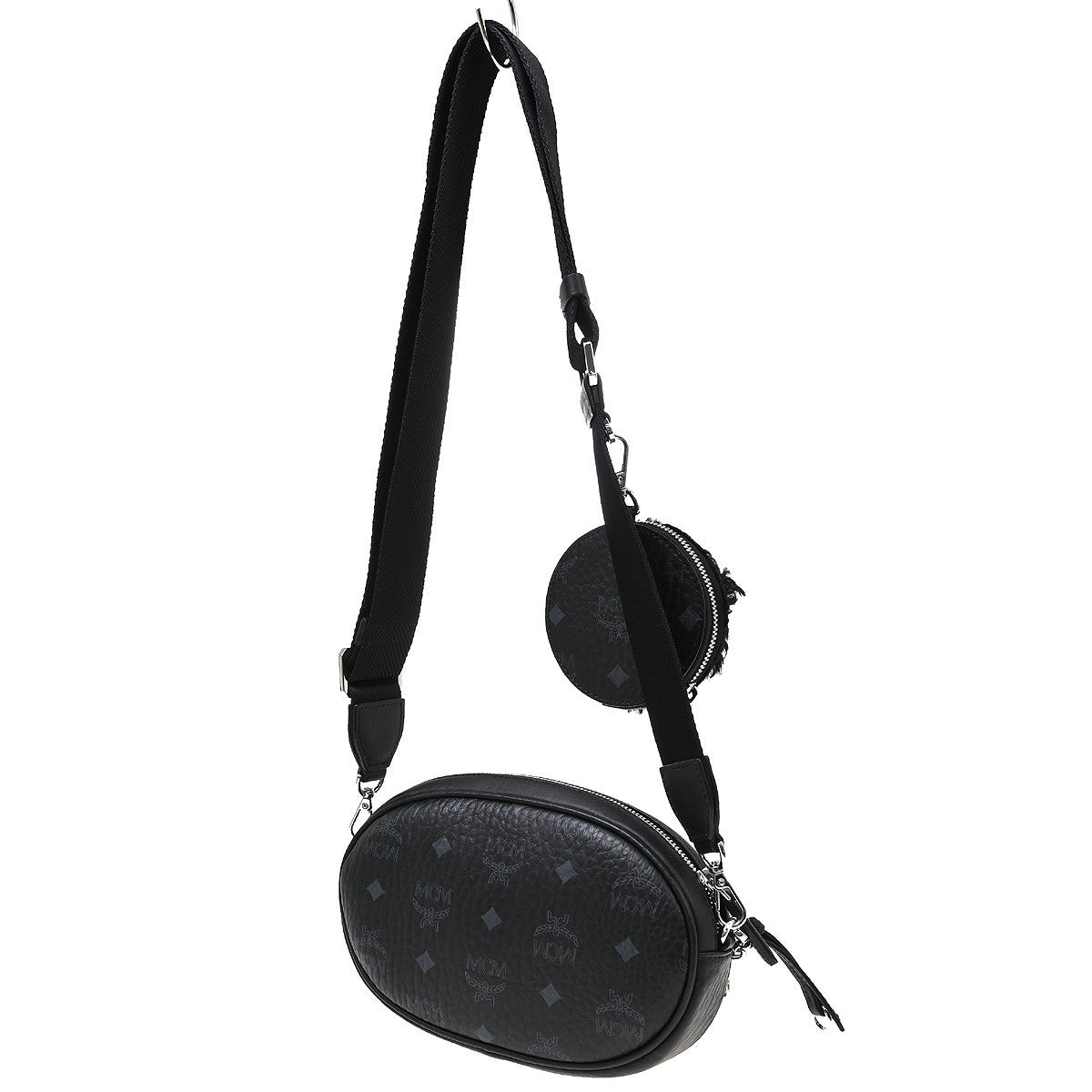 MCM Vintage Leather Black Leather Shoulder Bag Bag (Pre-Owned)