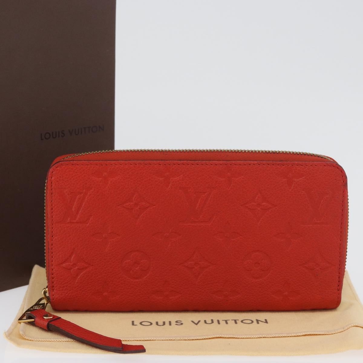 Louis Vuitton Portefeuille Zippy Monogramme Empreinte Monogramme Empreinte Orange Leather Wallets Accessory (Pre-Owned)