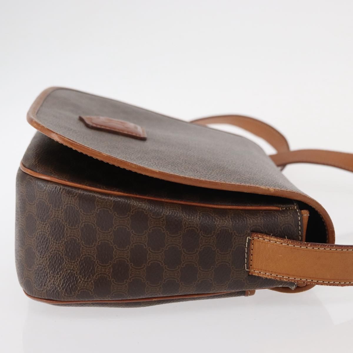 Celine Vintage Macadam Canvas Brown Canvas Shoulder Bag Bag (Pre-Owned)