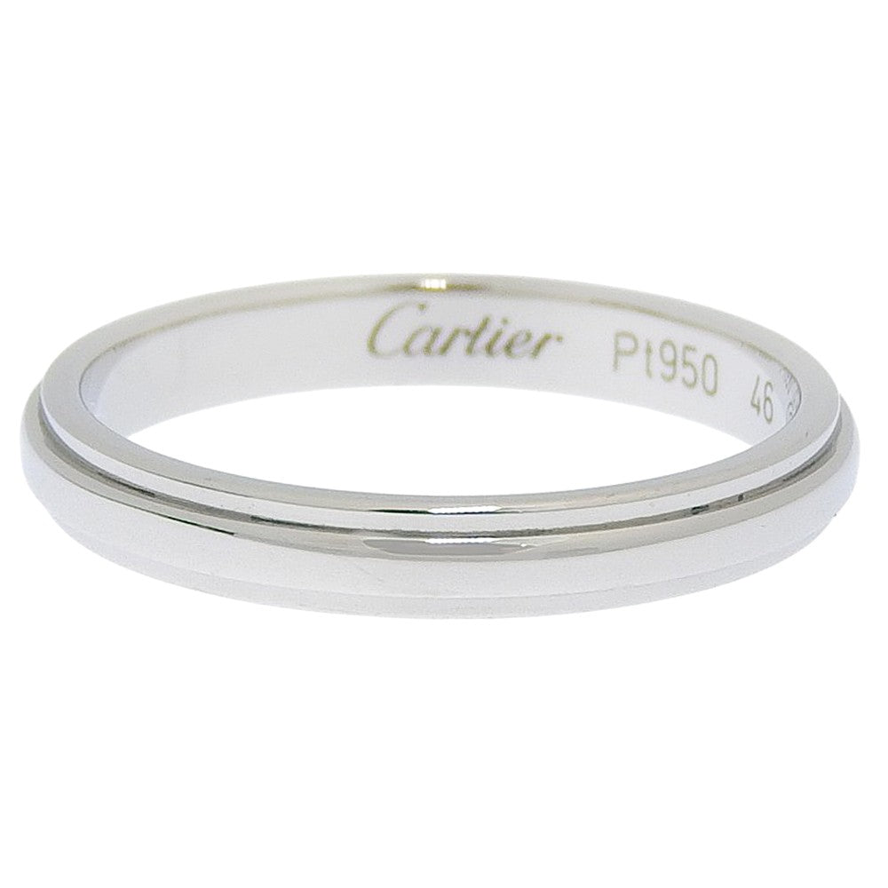 Cartier D'amour Wedding Band Platinum Silver Platinum Ring Jewelry (Pre-Owned)