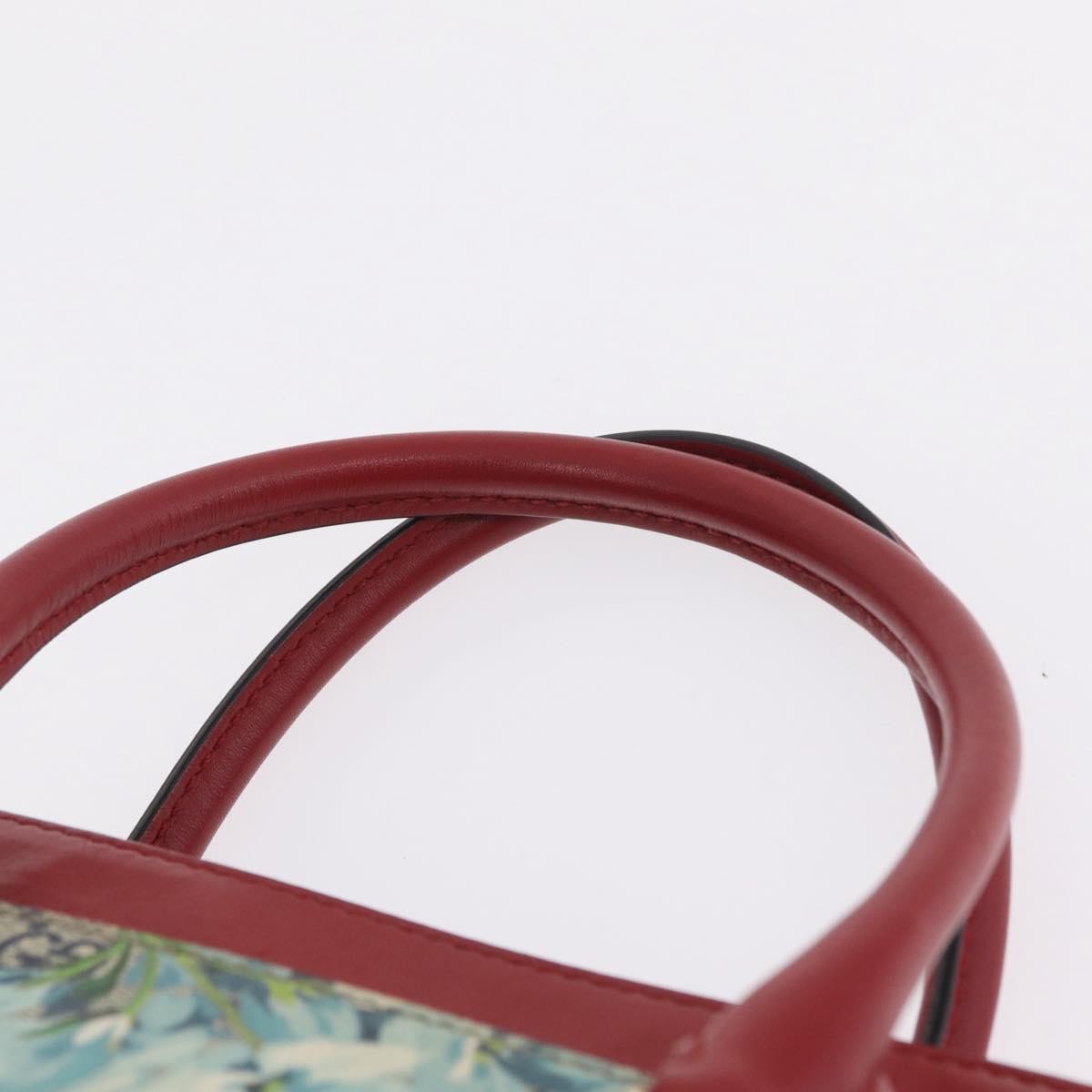 Gucci Linea A Convertible Blooms Print Gg Coated Canvas Navy Canvas Tote Bag Bag (Pre-Owned)