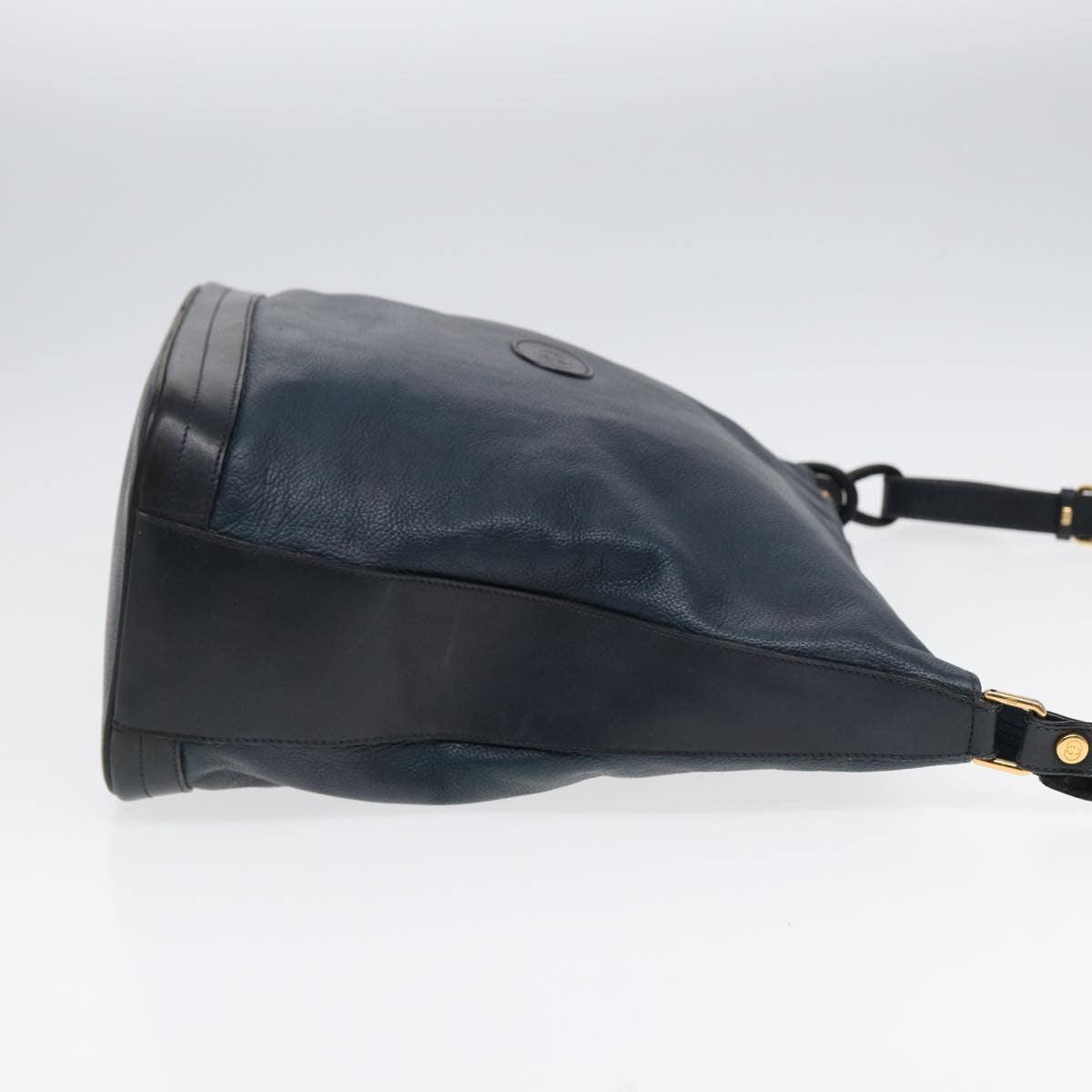 Gucci Vintage Leather Navy Leather Shoulder Bag Bag (Pre-Owned)
