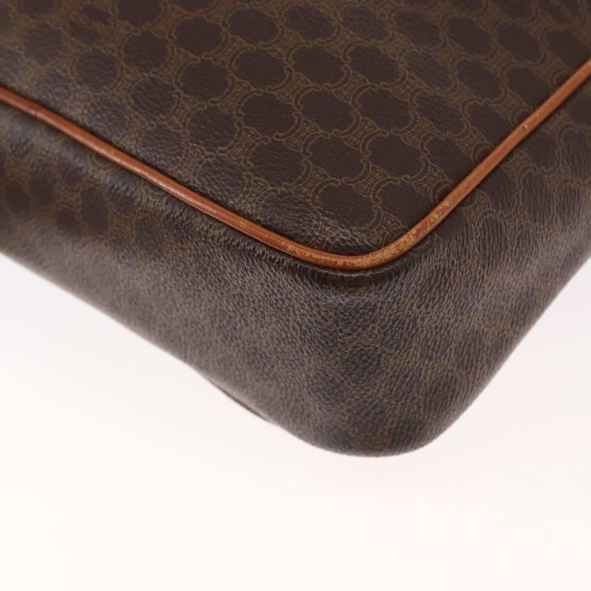 Celine Vintage Macadam Canvas And Leather Brown Pvc Shoulder Bag Bag (Pre-Owned)