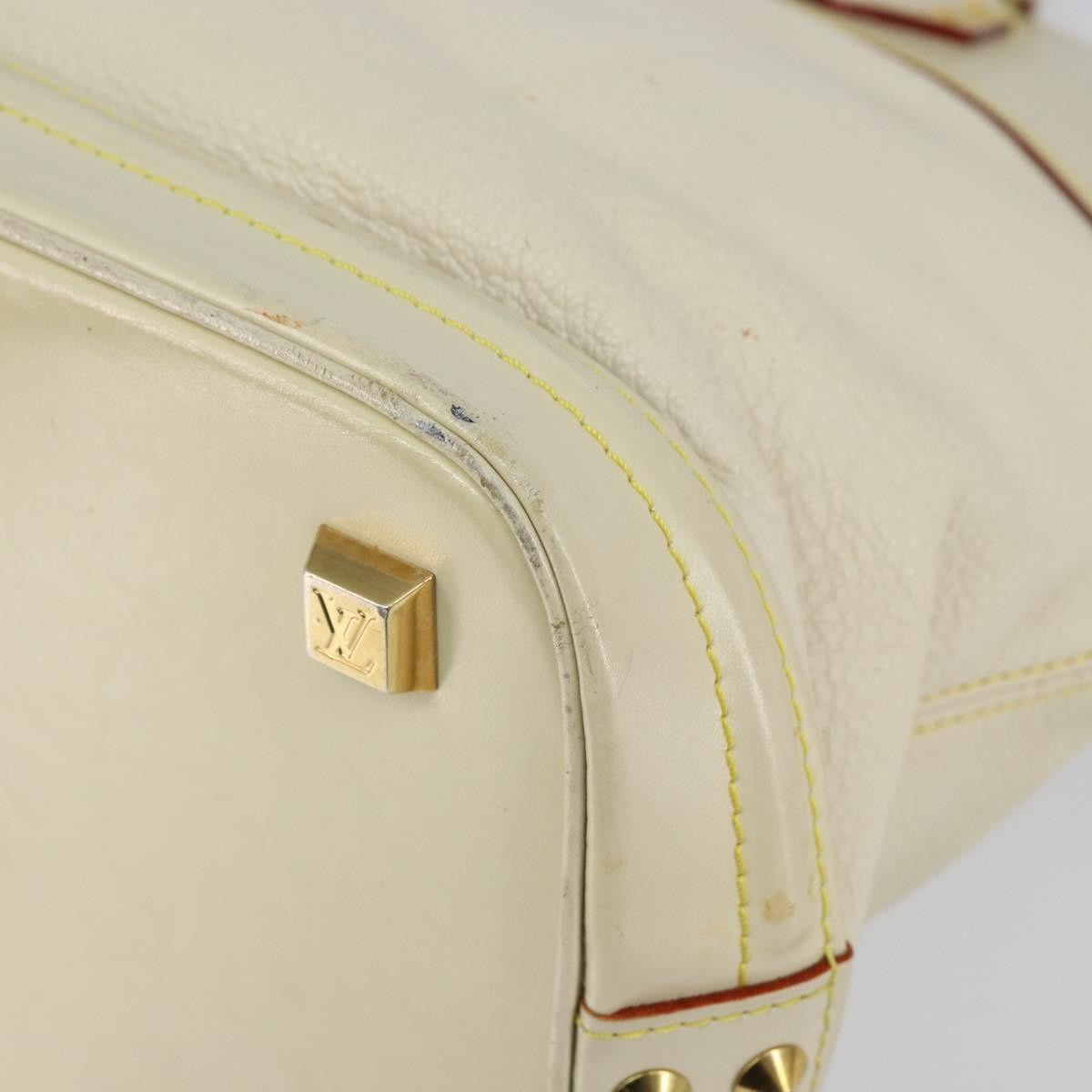 Louis Vuitton Suhali Lockit Leather White Leather Handbag (Pre-Owned)