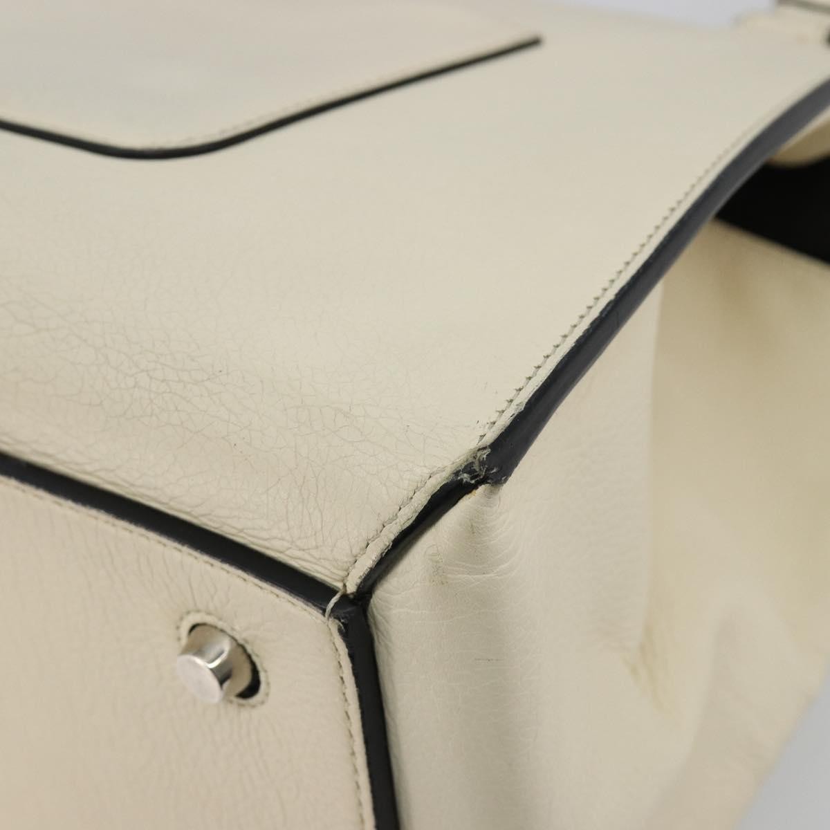 Celine Edge Leather White Leather Handbag (Pre-Owned)