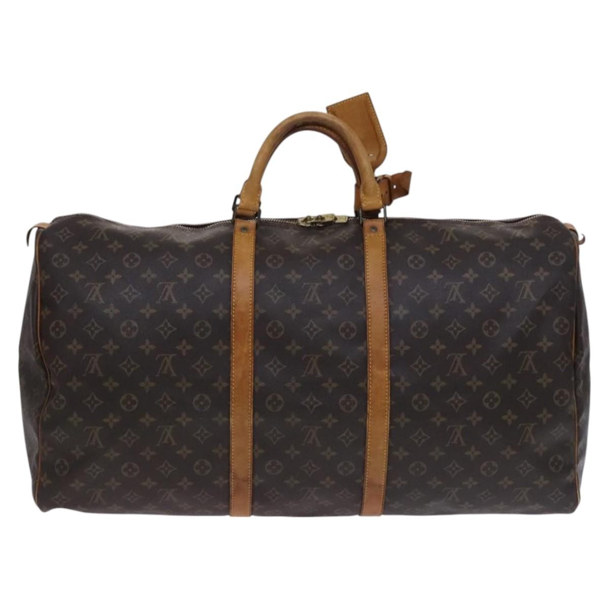 Louis Vuitton Keepall Monogram Canvas Brown Canvas Travel Bag Bag (Pre-Owned)