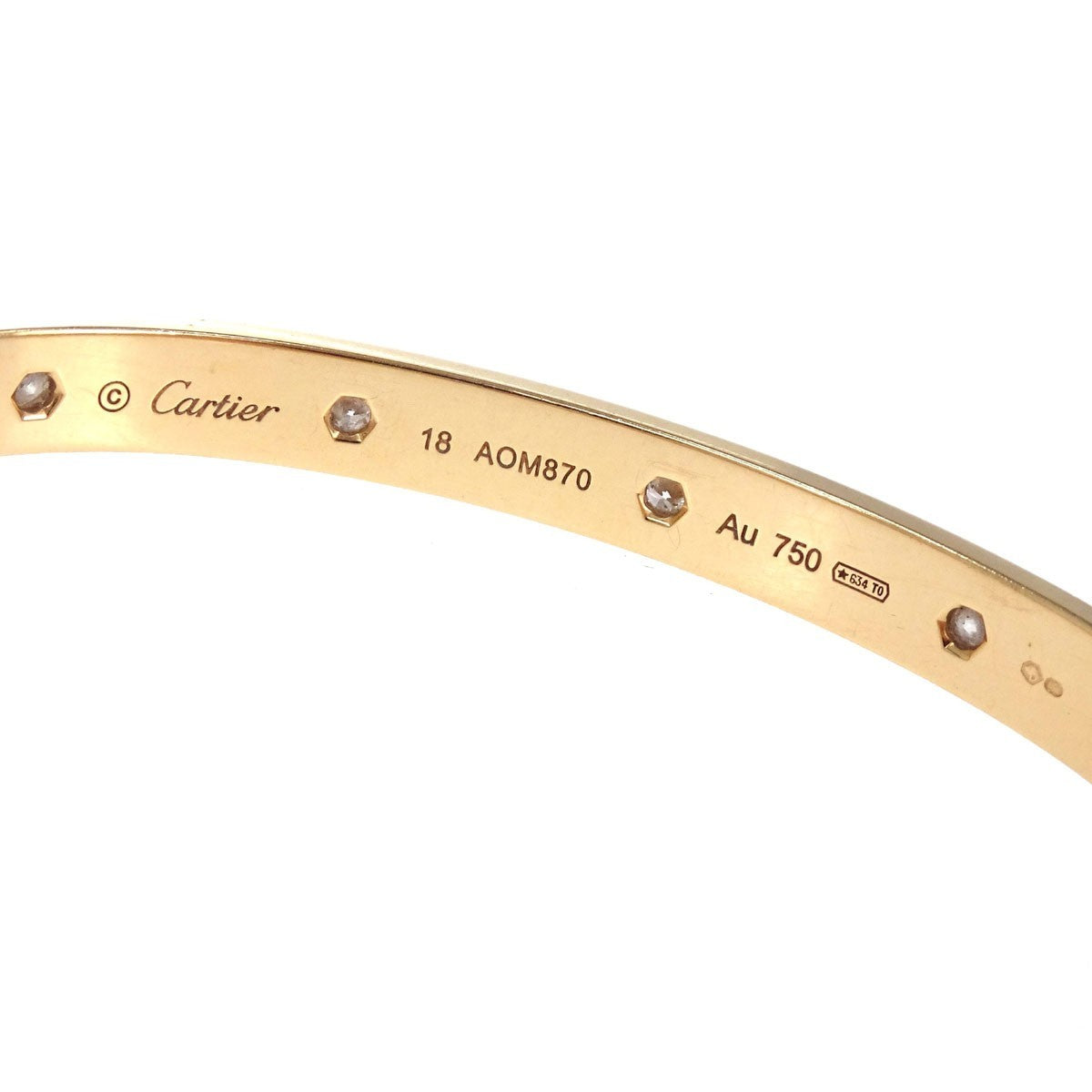 Cartier Love 18K Rose Gold And Diamonds Gold Gold Bracelet Jewelry (Pre-Owned)