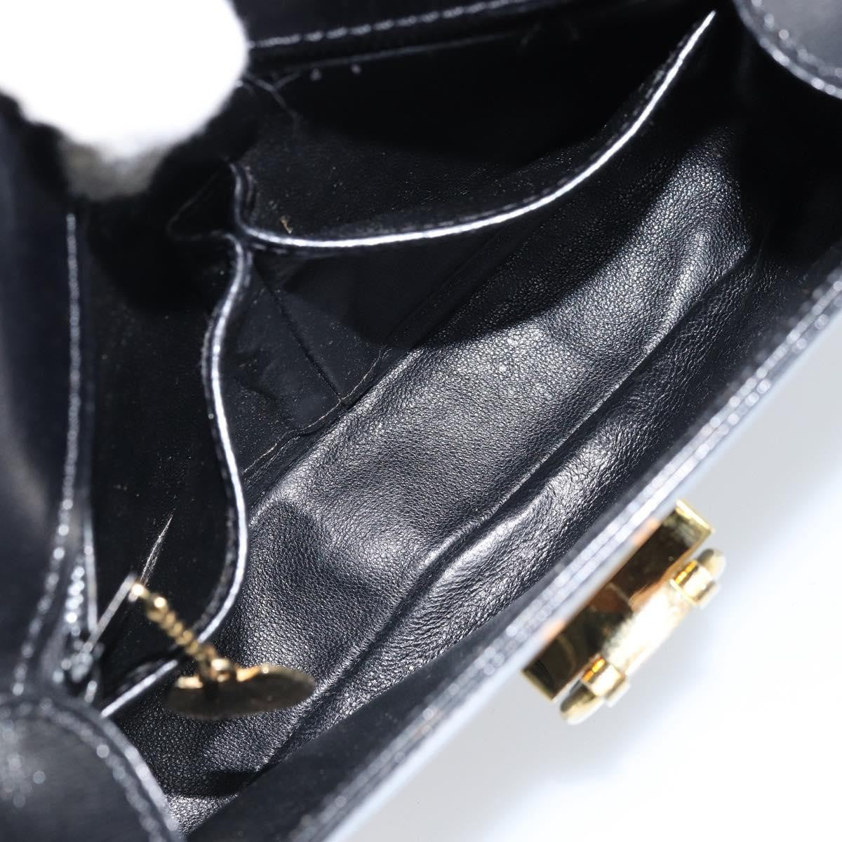 Celine Shoulder Leather Black Leather Shoulder Bag Bag (Pre-Owned)