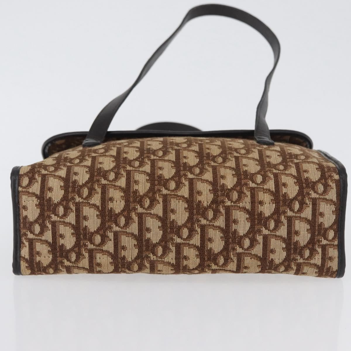 Christian Dior Trotter Canvas Beige Canvas Shoulder Bag Bag (Pre-Owned)