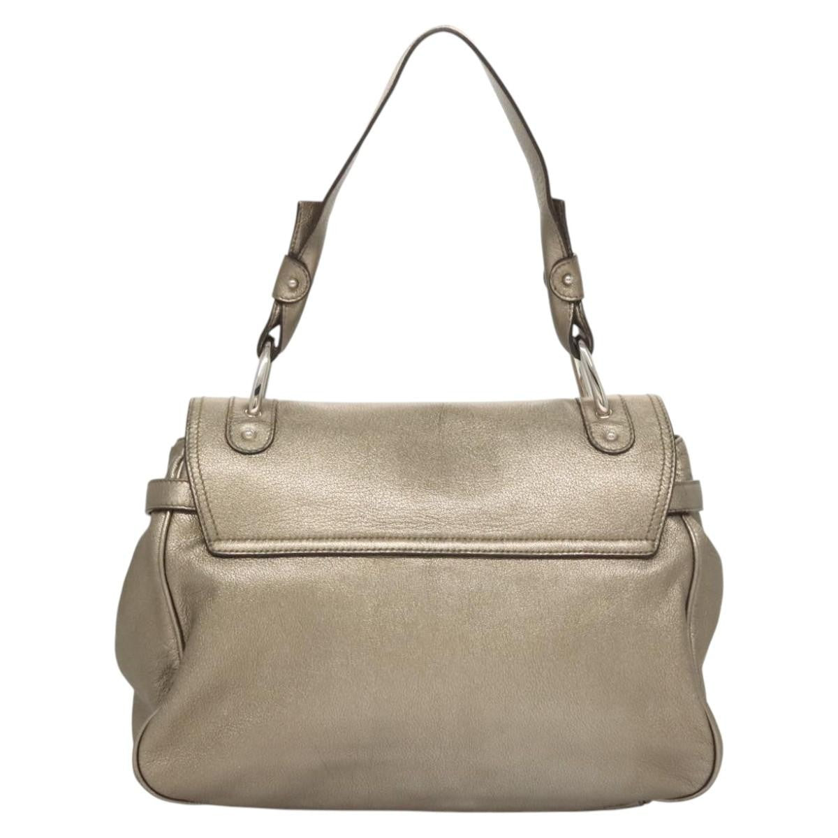 Salvatore Ferragamo Sofia Satchel Leather Gold Leather Shoulder Bag Bag (Pre-Owned)