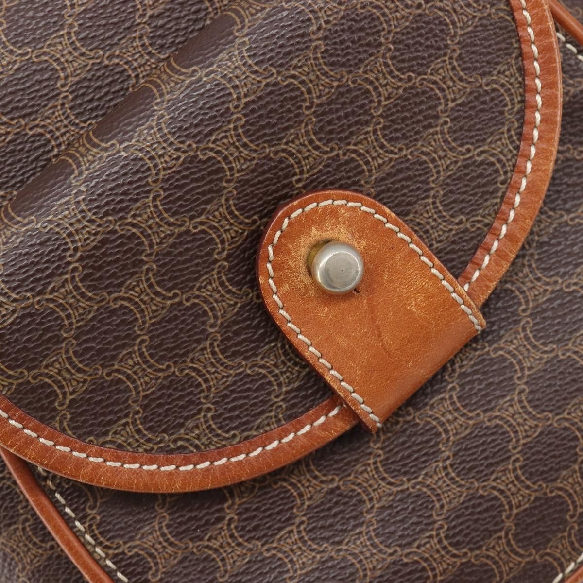 Celine Vintage Macadam Canvas Brown Canvas Backpack Bag (Pre-Owned)