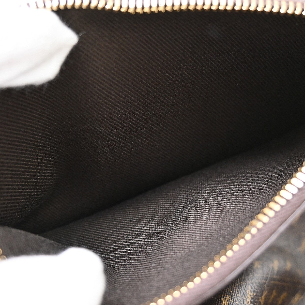 Saint Laurent Vintage Classic Monogram Drawstring Bucket Canvas Brown Canvas Shoulder Bag Bag (Pre-Owned)