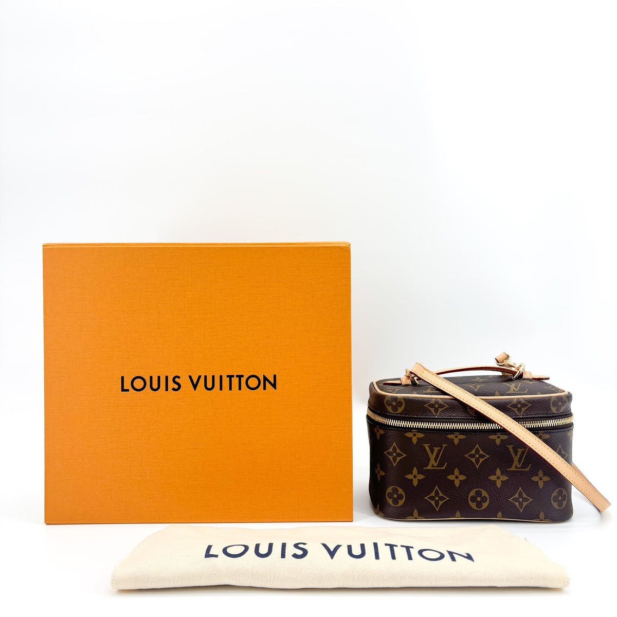 Louis Vuitton Nice Vanity Case Monogram Canvas Brown Canvas Handbag (Pre-Owned)