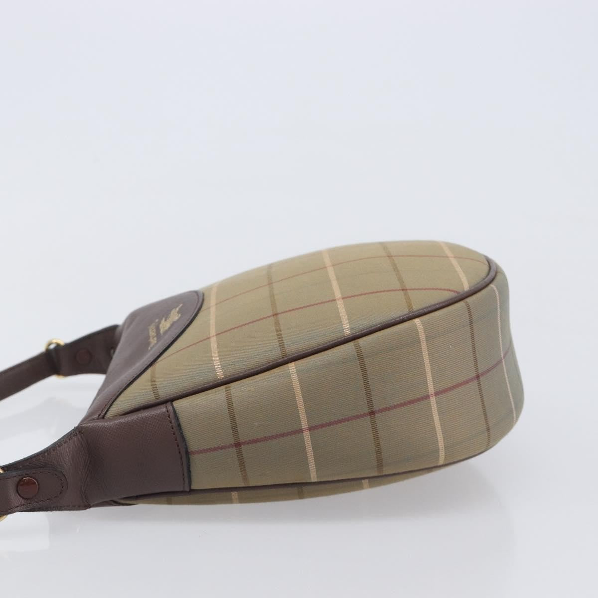 Burberry Nova Check Shoulder Bag Canvas Brown Canvas Shoulder Bag Bag (Pre-Owned)