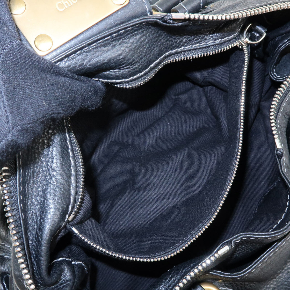 Chloe Paddington Body Leather Black Leather Handbag (Pre-Owned)