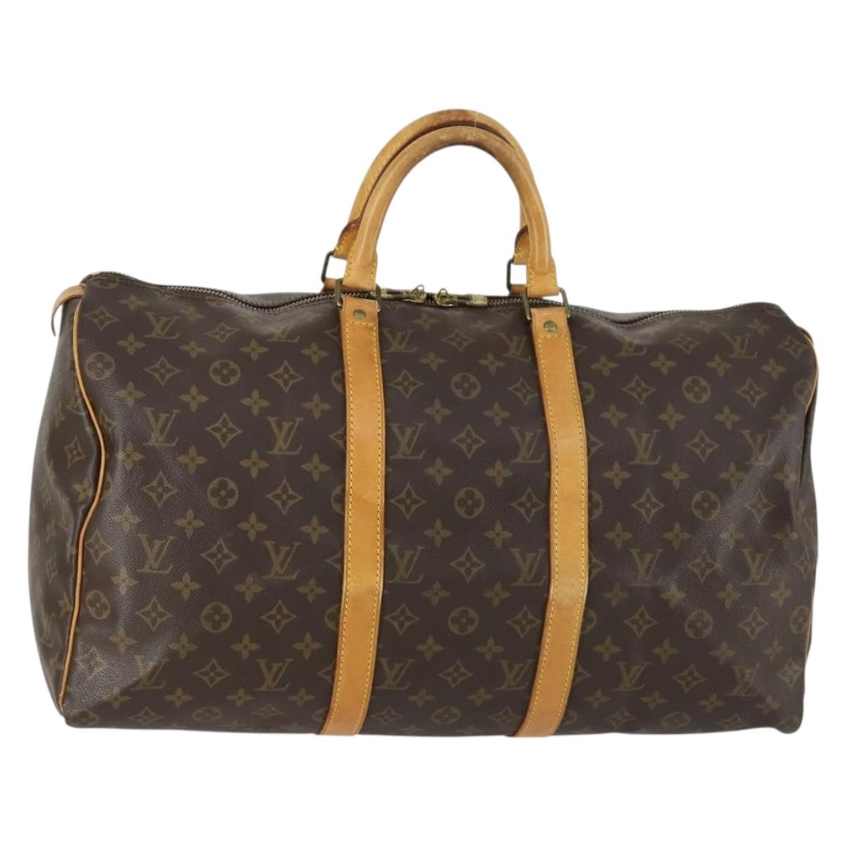 Louis Vuitton Keepall Monogram Canvas Brown Canvas Travel Bag Bag (Pre-Owned)