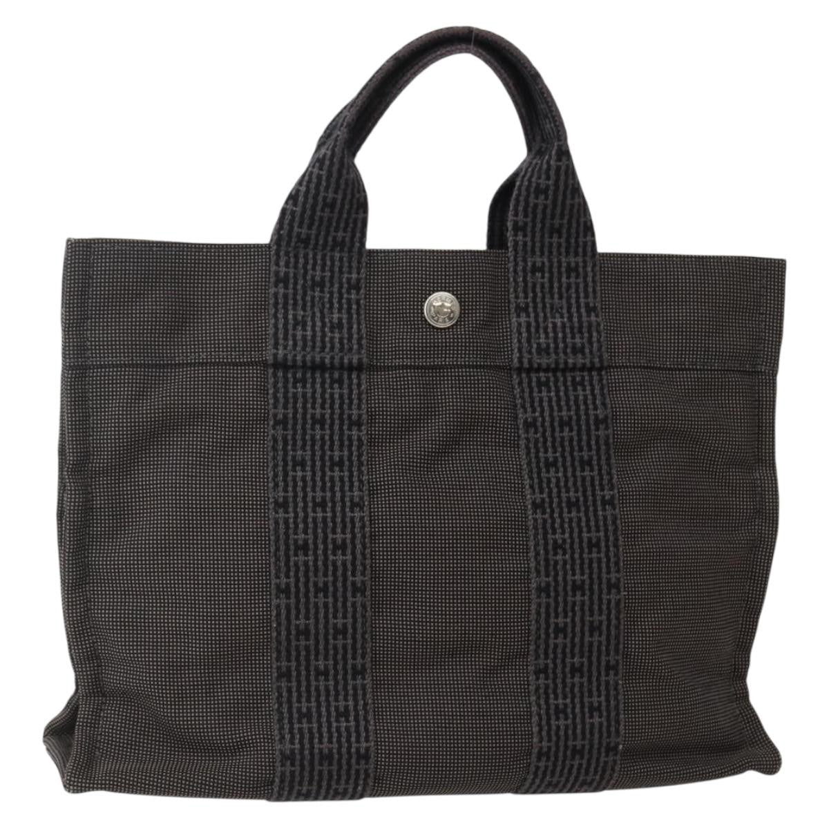 Hermes Fourre-Tout Herline Fourre-Tout Herline Gray Canvas Bag (Pre-Owned)