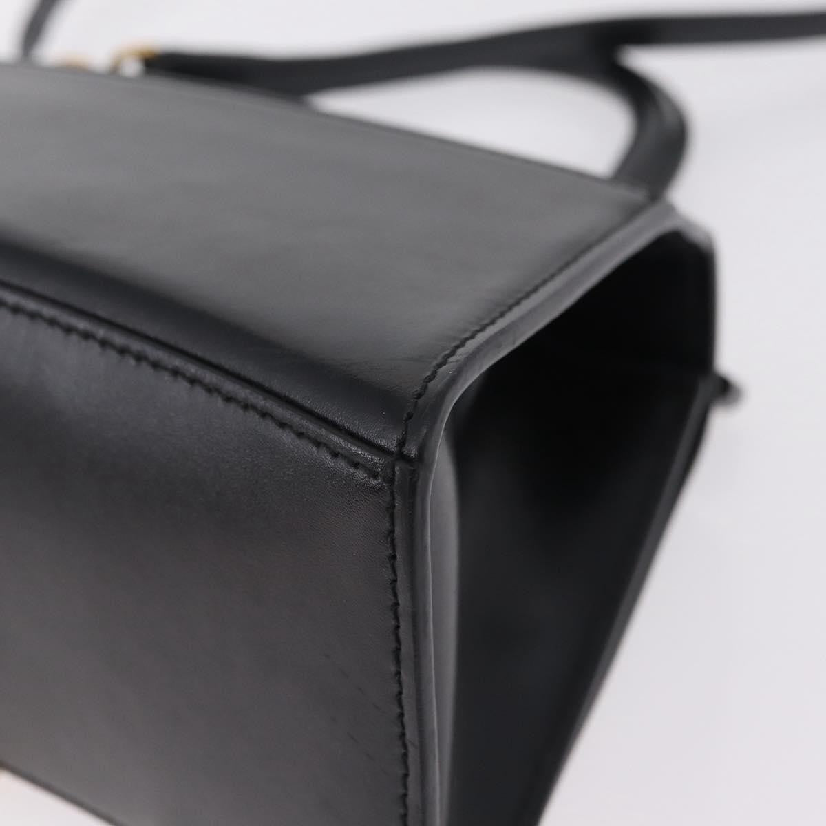 Balenciaga Graffiti Hourglass Top Handle Leather Black Leather Handbag (Pre-Owned)
