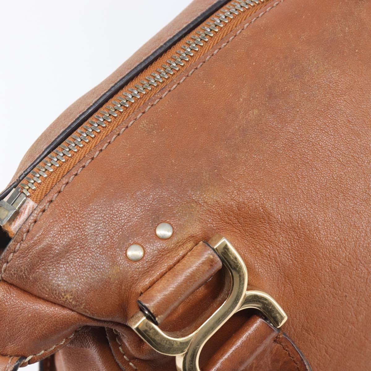 Chloe Marcie Satchel Leather Brown Leather Handbag (Pre-Owned)