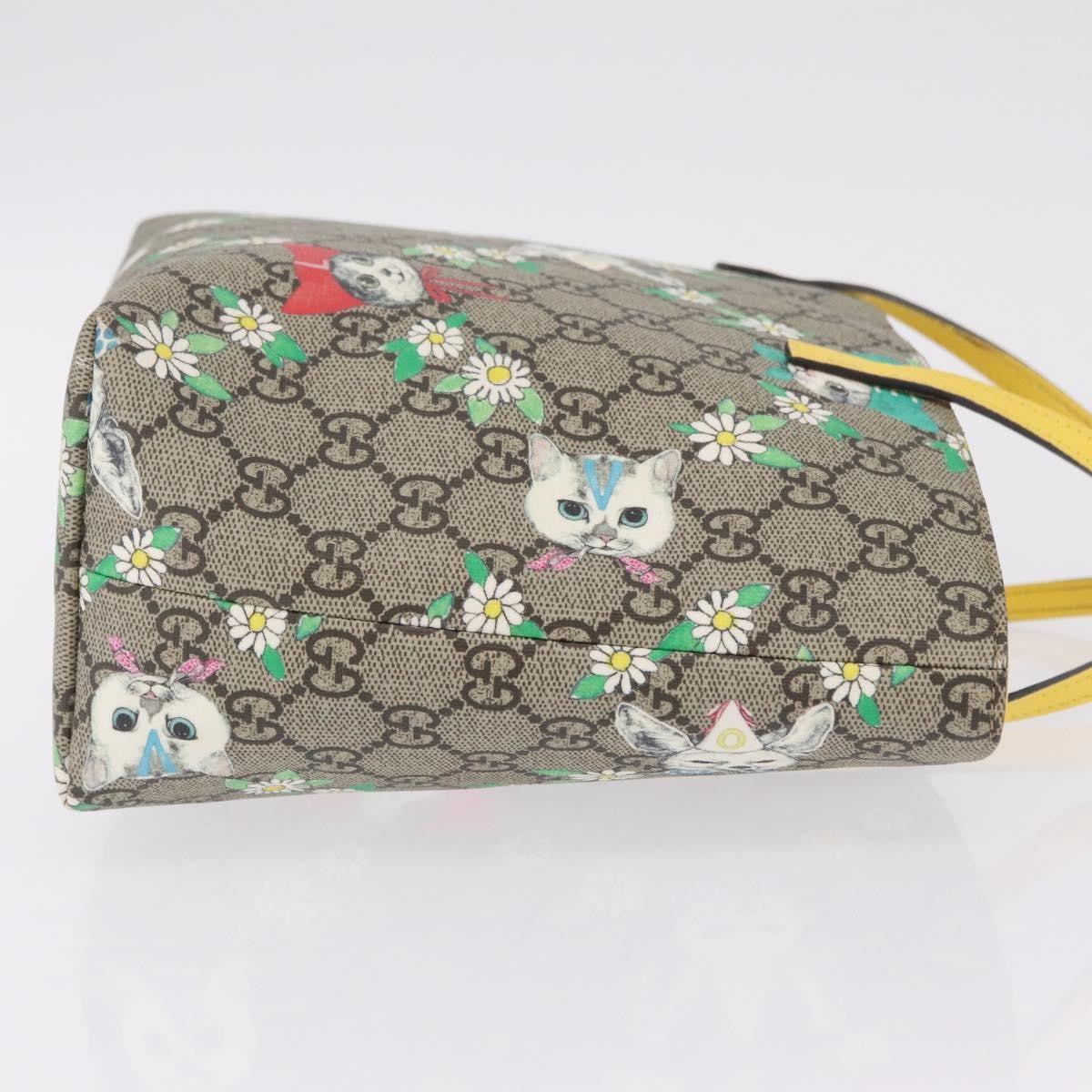 Gucci Children's Printed Gg Coated Canvas Beige Canvas Tote Bag Bag (Pre-Owned)