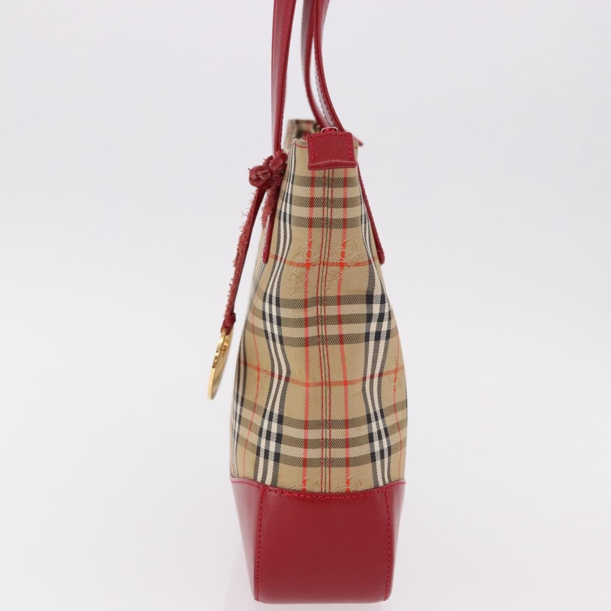Burberry Nova Check Nova Check Canvas And Leather Beige Canvas Handbag (Pre-Owned)