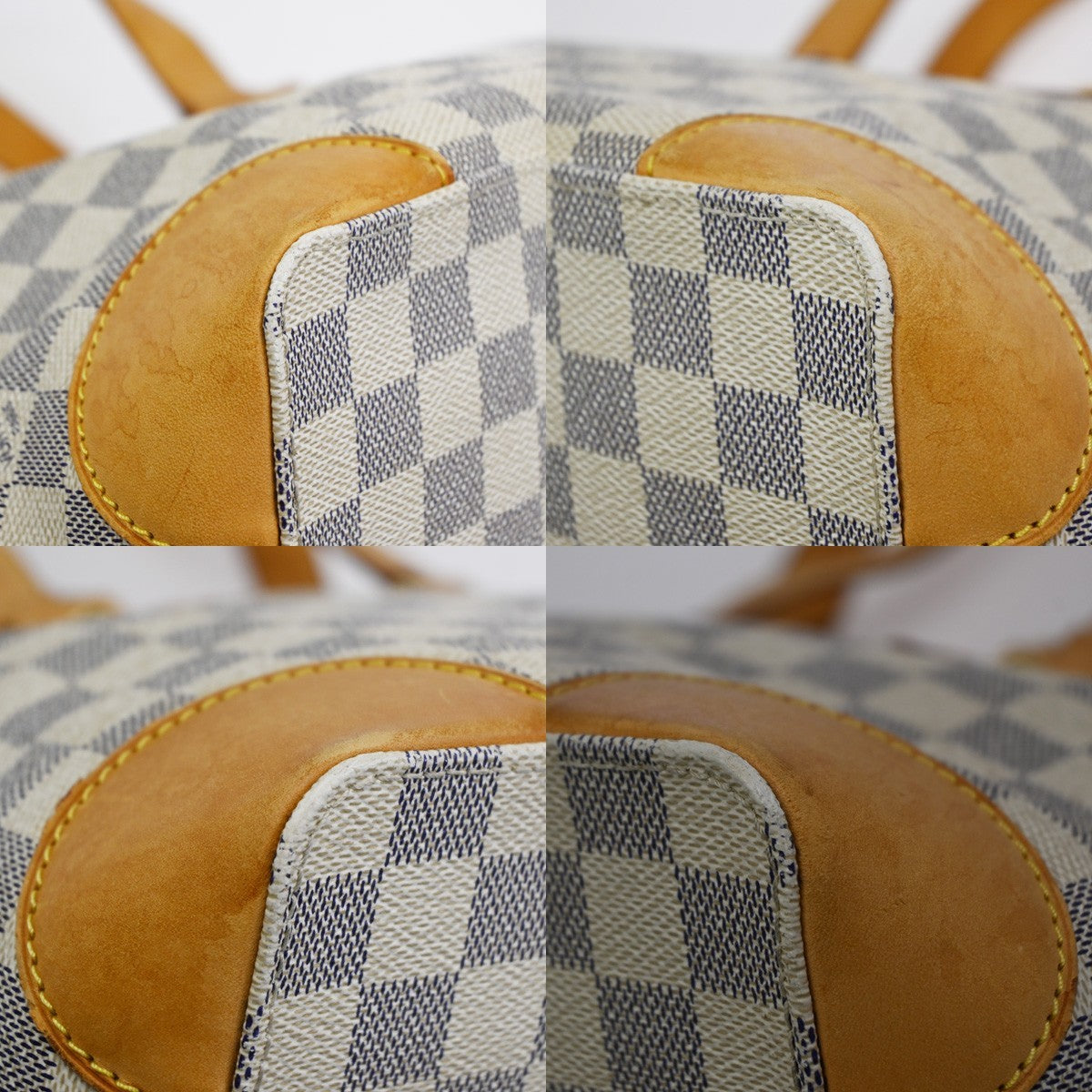 Louis Vuitton Hampstead Damier White Canvas Handbag (Pre-Owned)