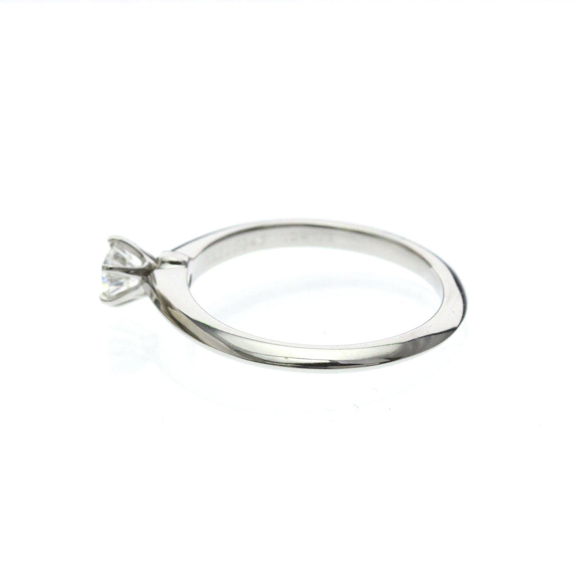 Tiffany & Co. Tiffany Setting Solitaire Platinum With Diamond Silver Platinum Ring Jewelry (Pre-Owned)