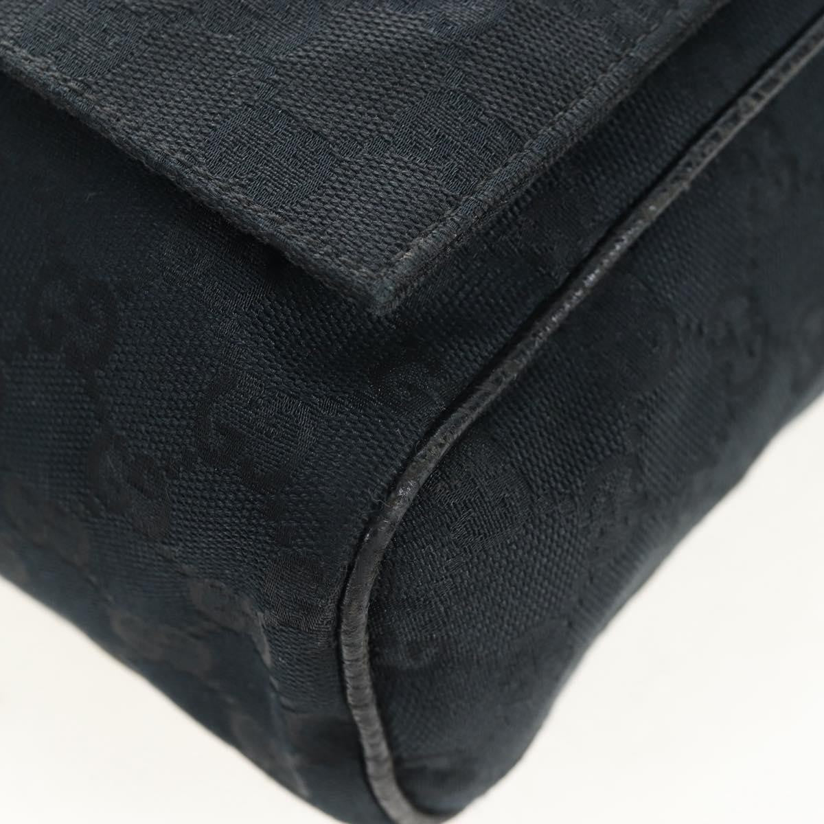 Gucci Shoulder Canvas Black Canvas Shoulder Bag Bag (Pre-Owned)