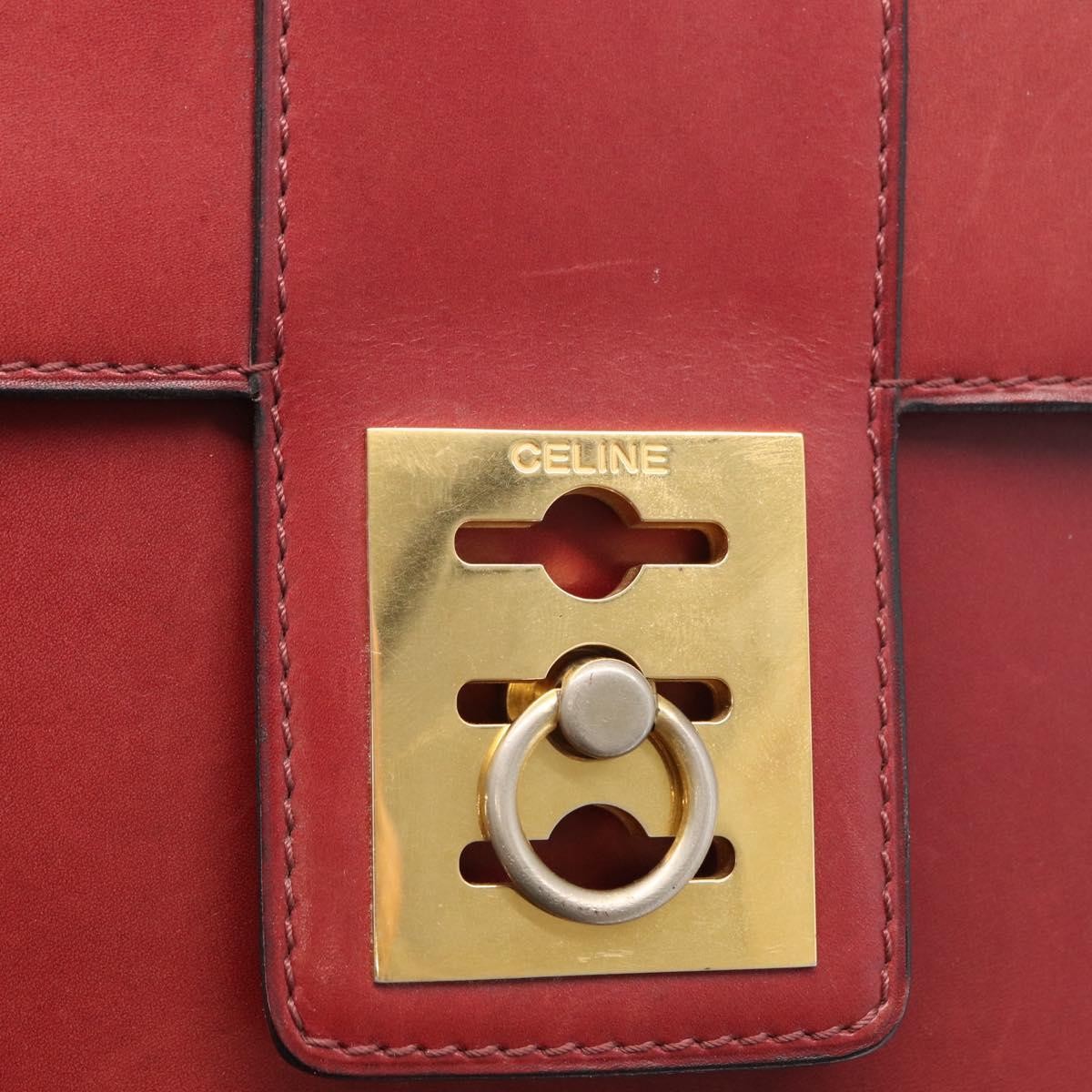 Celine Handbag Leather Red Leather Handbag (Pre-Owned)