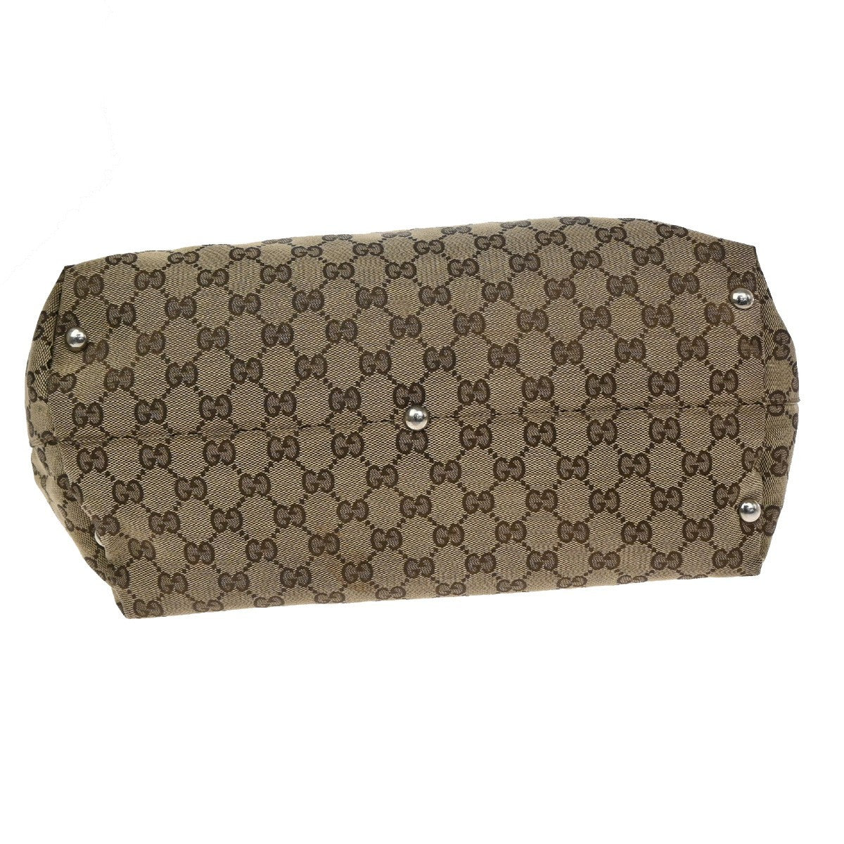 Gucci Icon Bit Gg Canvas Brown Canvas Tote Bag Bag (Pre-Owned)