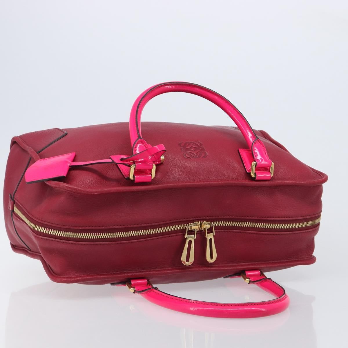 Loewe Amazona Leather Red Leather Handbag (Pre-Owned)