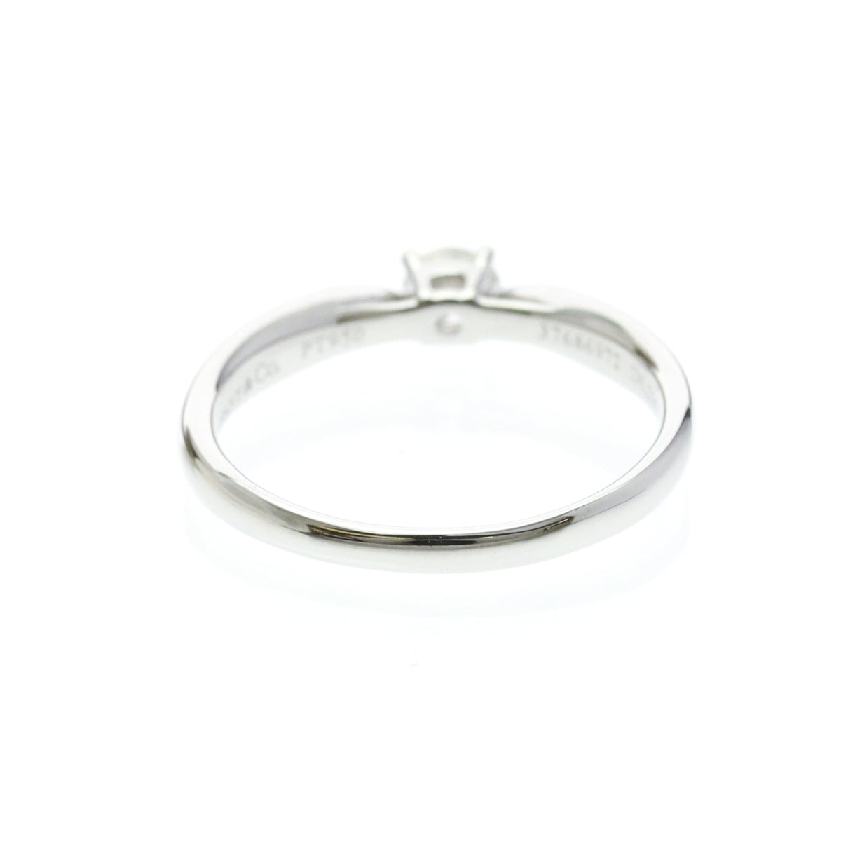 Tiffany & Co. Harmony Solitaire Platinum And Pave Diamonds With Rbc Diamond G/Vs1 Silver Platinum Ring Jewelry (Pre-Owned)