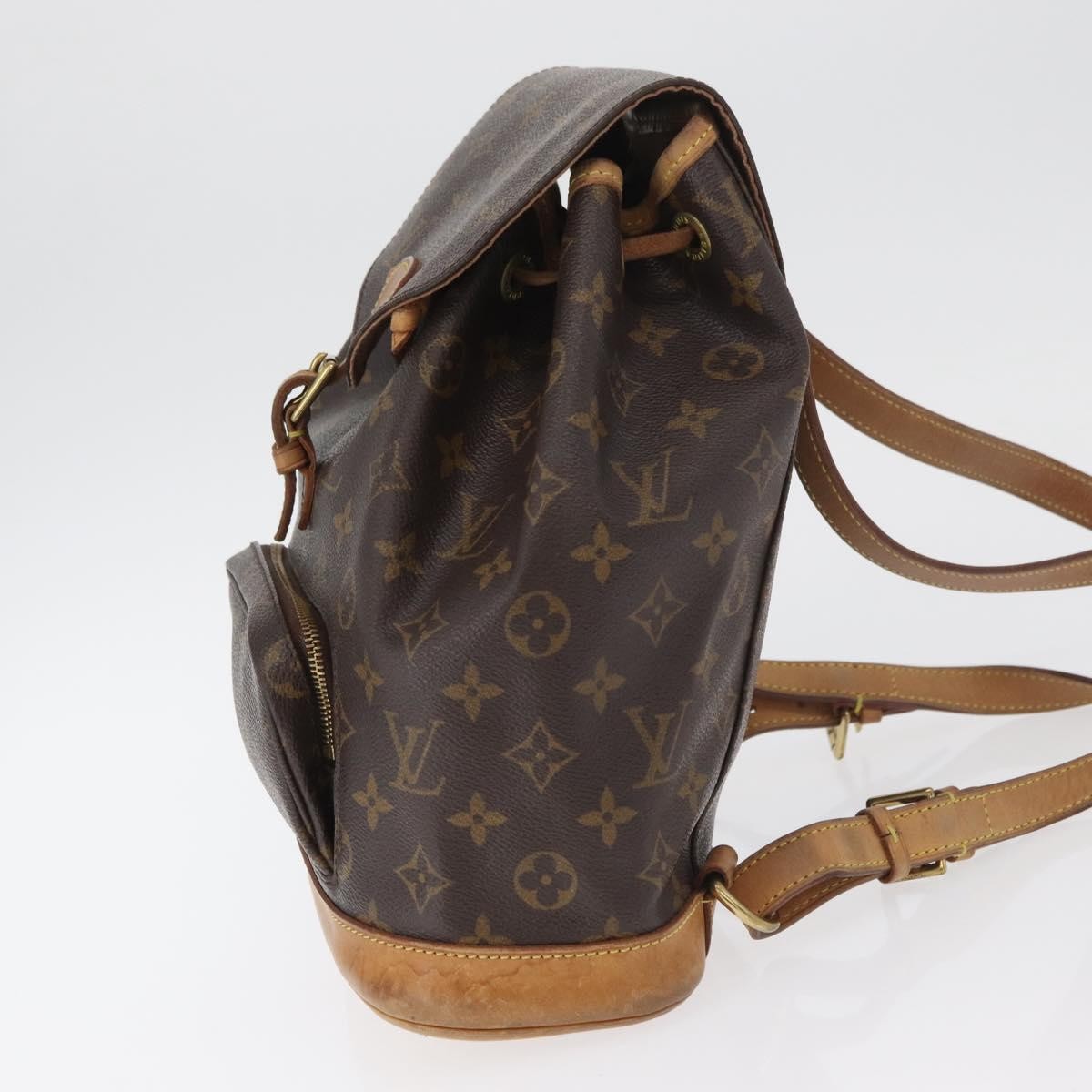 Louis Vuitton Vintage Montsouris Monogram Canvas Brown Canvas Backpack Bag (Pre-Owned)