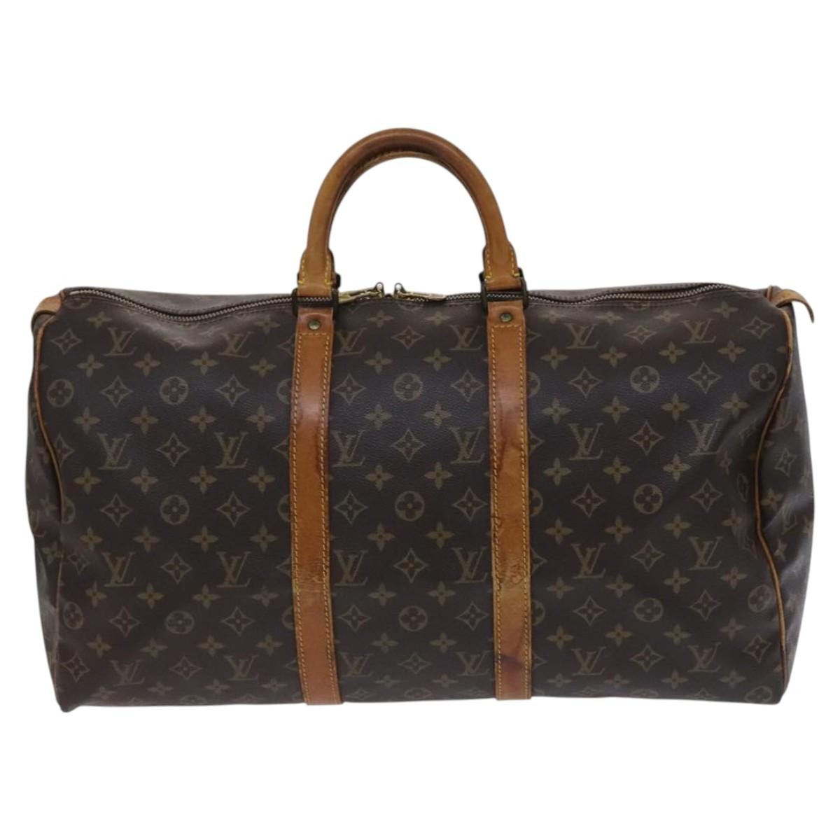 Louis Vuitton Keepall Monogram Canvas Brown Canvas Travel Bag Bag (Pre-Owned)